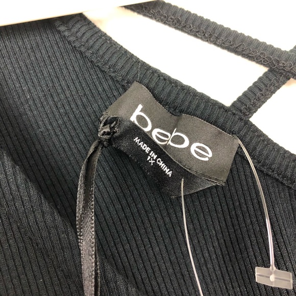 NWT Bebe Bedazzled Long Sleeve Top w/ Fun Details - Picture 6 of 7